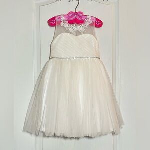 Little Saigon White Tulle Flower Girl Dress 3T Princesscore Ethereal Whimsical